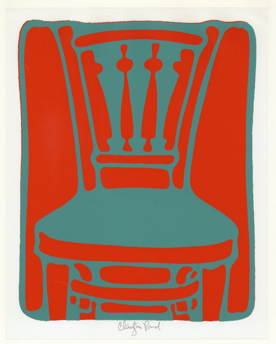 Clayton Pond signed original serigraph "The Other Chair" (1 of 1)