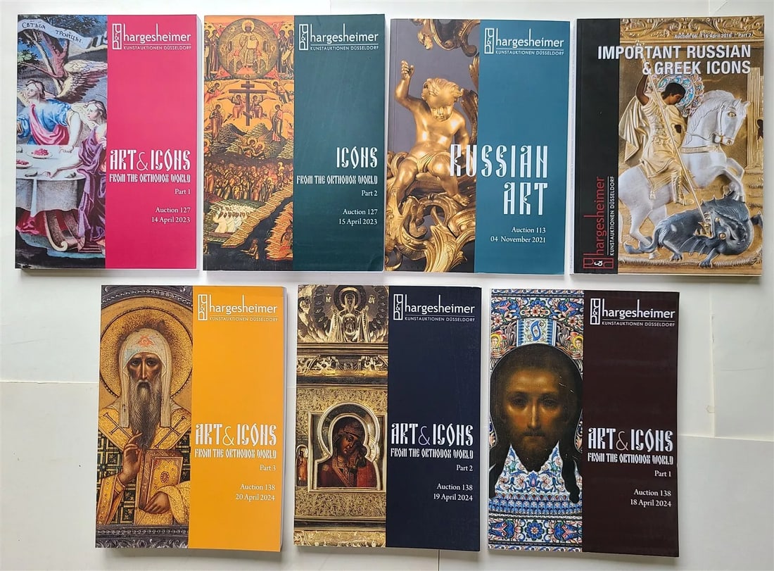 RUSSIAN & GREEK ORTHODOX ICONS & ART LOT of 7 2023-2024 GERMAN AUCTION CATALOGS (1 of 3)