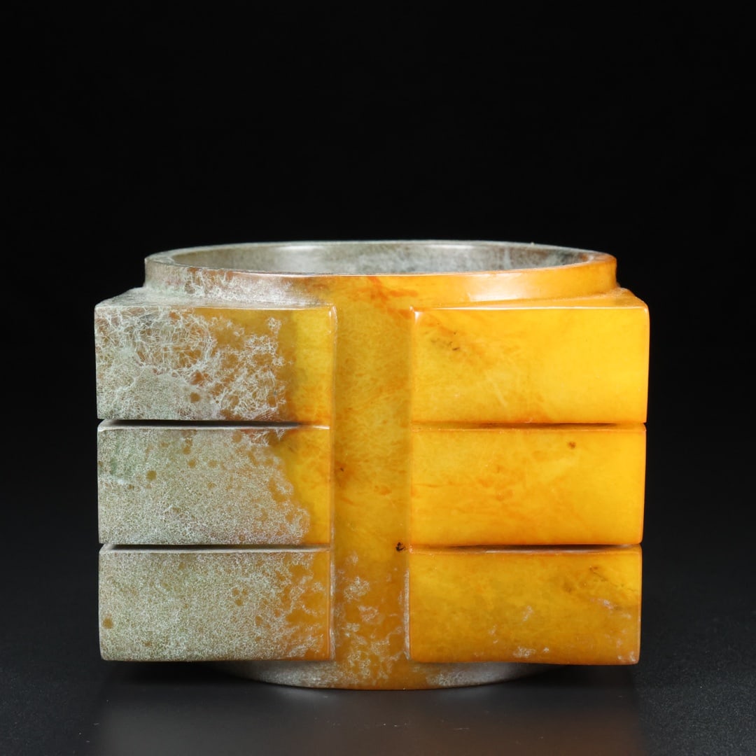 Old Chinese Hetian Jade Statue - Cong (1 of 9)