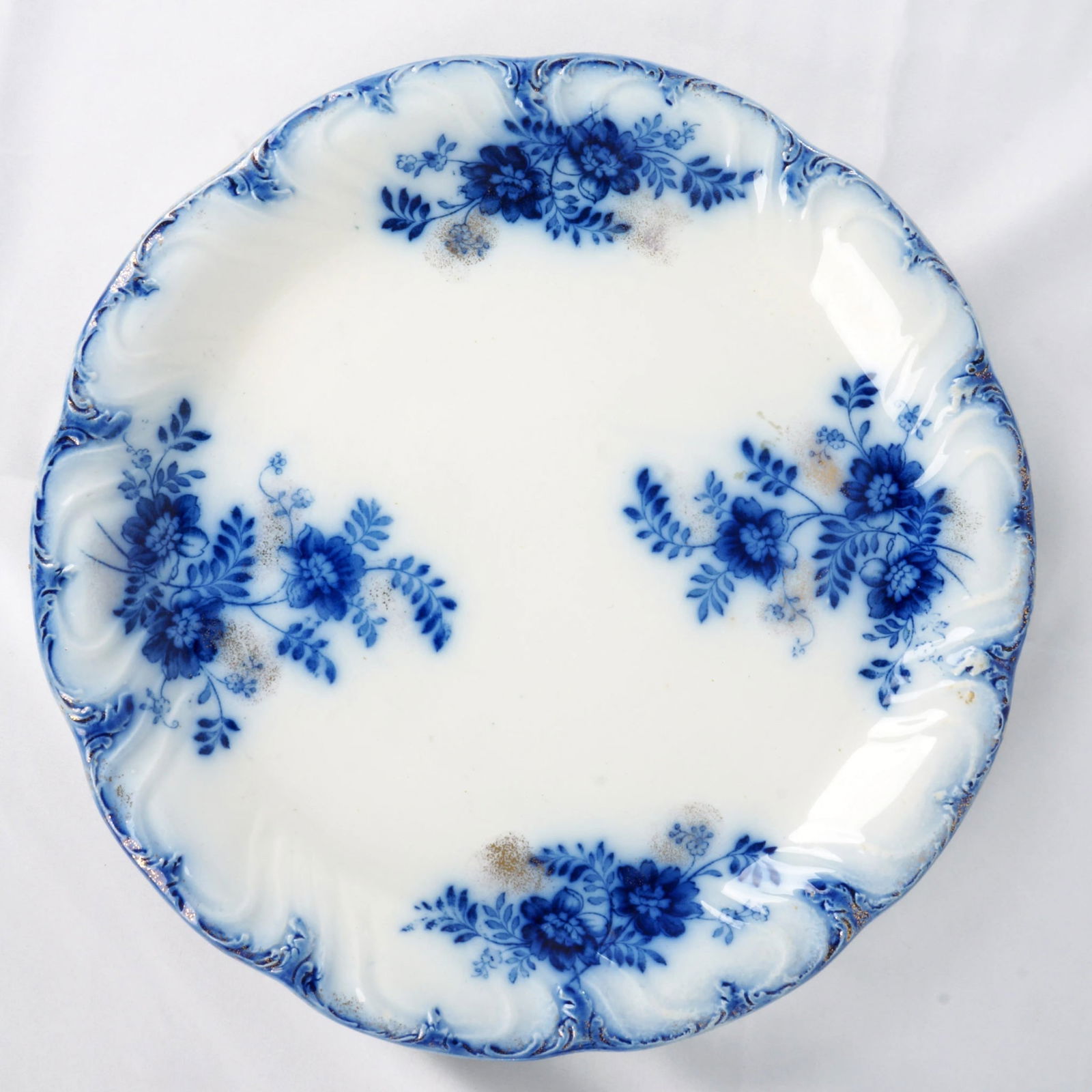 Flow Blue Round Serving Platter or Charger (1 of 6)