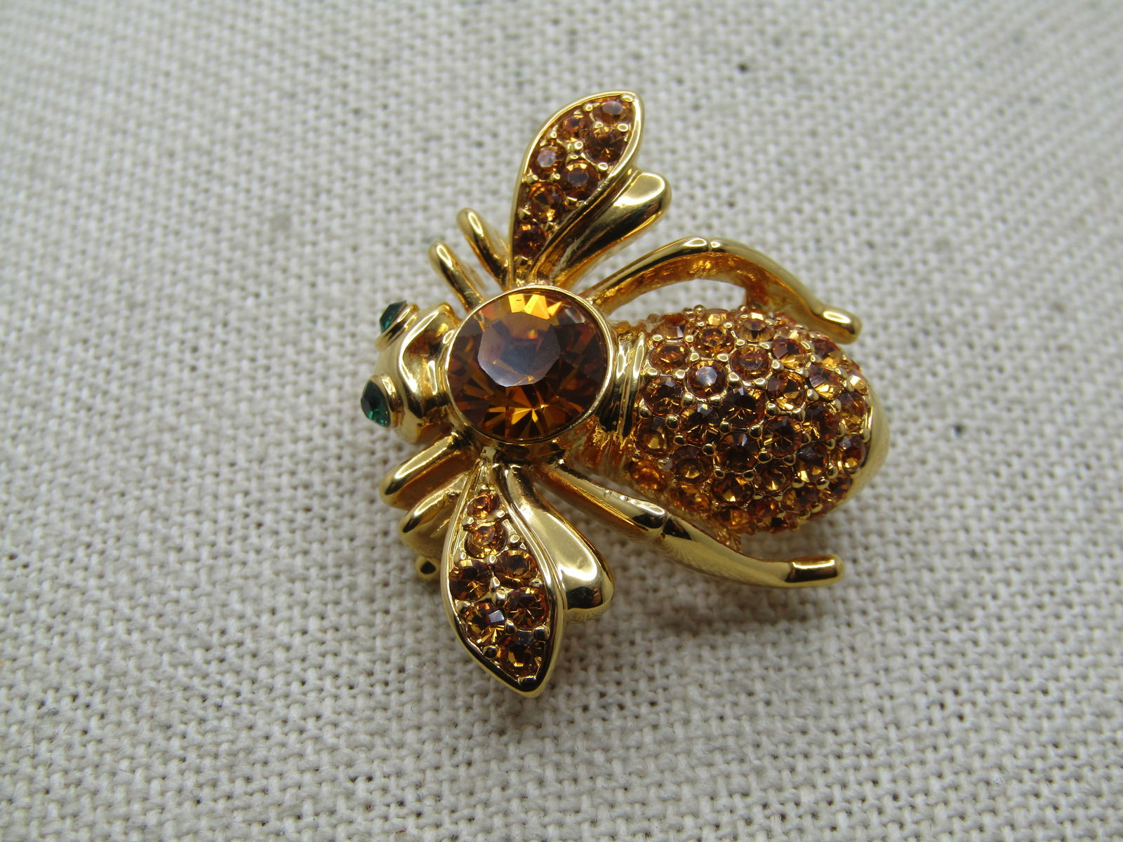 Vintage Joan Rivers Rhinestone Bee Brooch, 1990's (1 of 5)