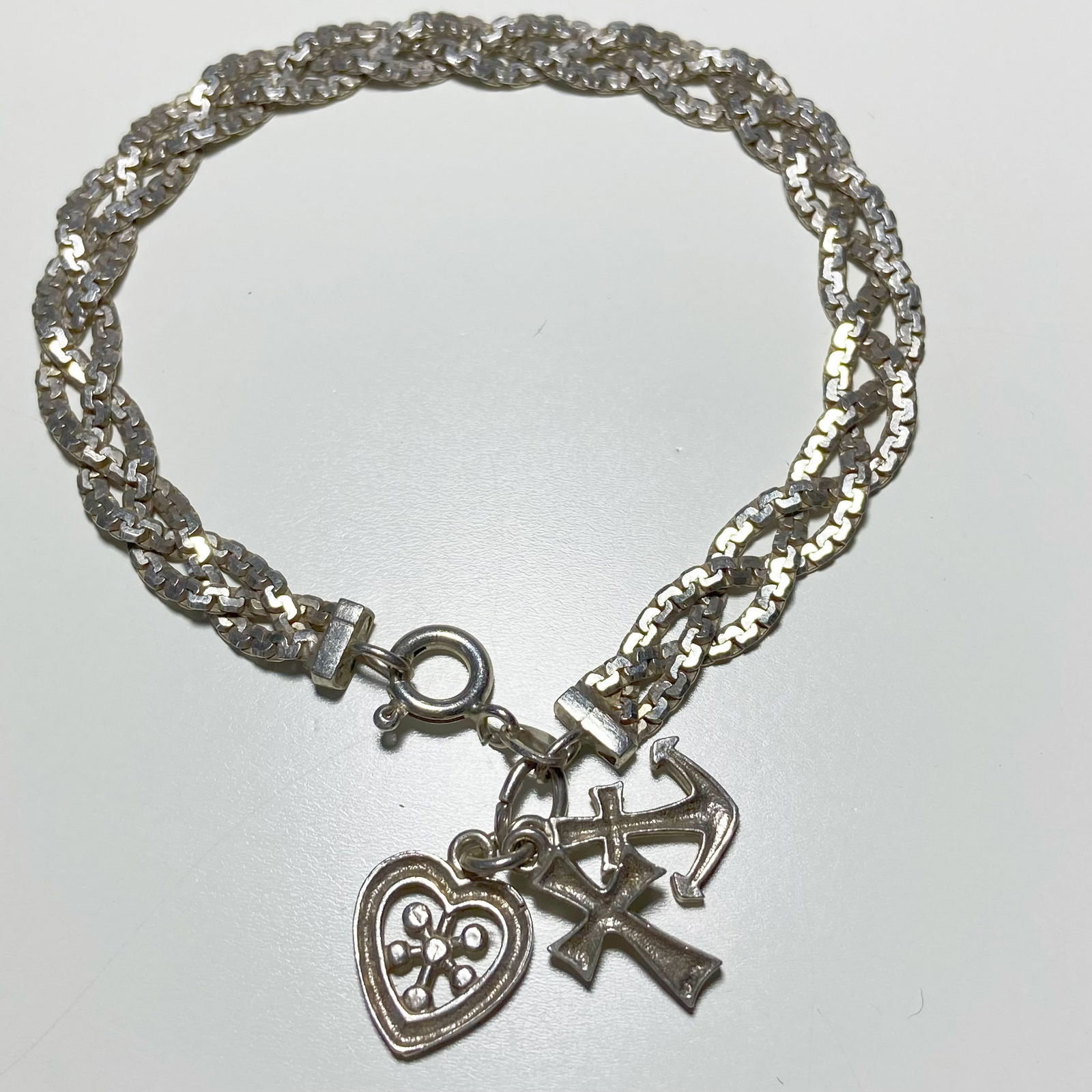 Antique Art Deco Sailor Sea Theme 925 silver Bracelet (1 of 5)