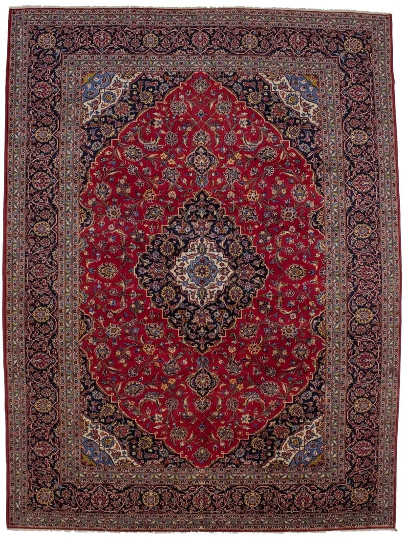 Vintage Red Traditional 10X13 Ardakan Kashan Persian Rug (1 of 12)