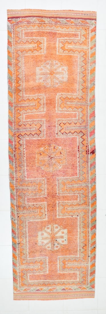 3'3" x 10'9" Vintage Wool Runner Rug - 22481 (1 of 19)