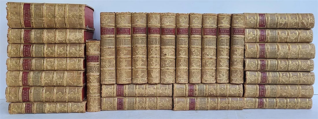 1783 J.J. ROUSSEAU WORKS 29 VOLUMES antique in FRENCH (1 of 9)