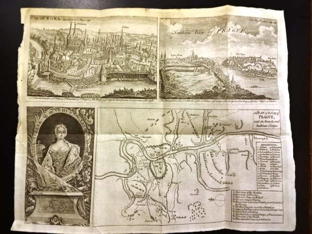 1742 Large Folding Plan of City of Prague (1 of 5)