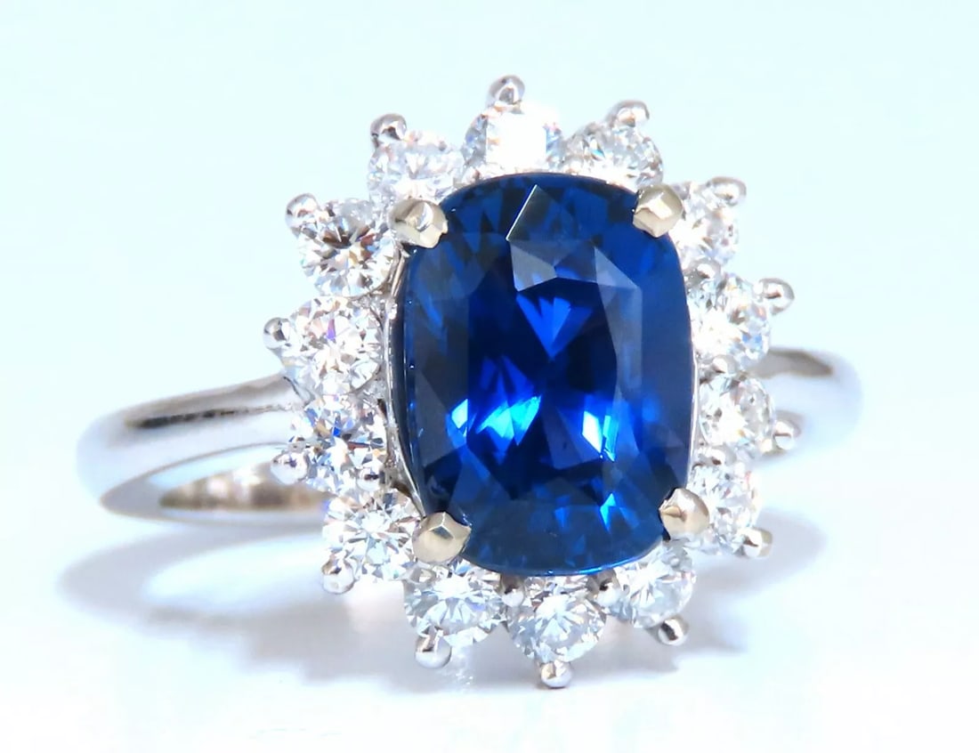 GIA Certified 3.97ct Natural No Heat Color Change Sapphre Diamonds Ring 14kt (1 of 7)