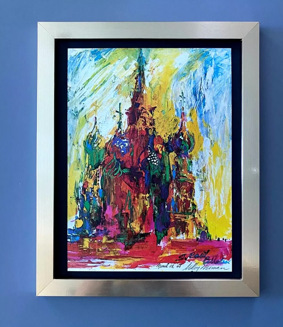 LeRoy Neiman " MOSCOW " 1974 Signed Pop Art Mounted and Framed New 11x14 LS (1 of 2)