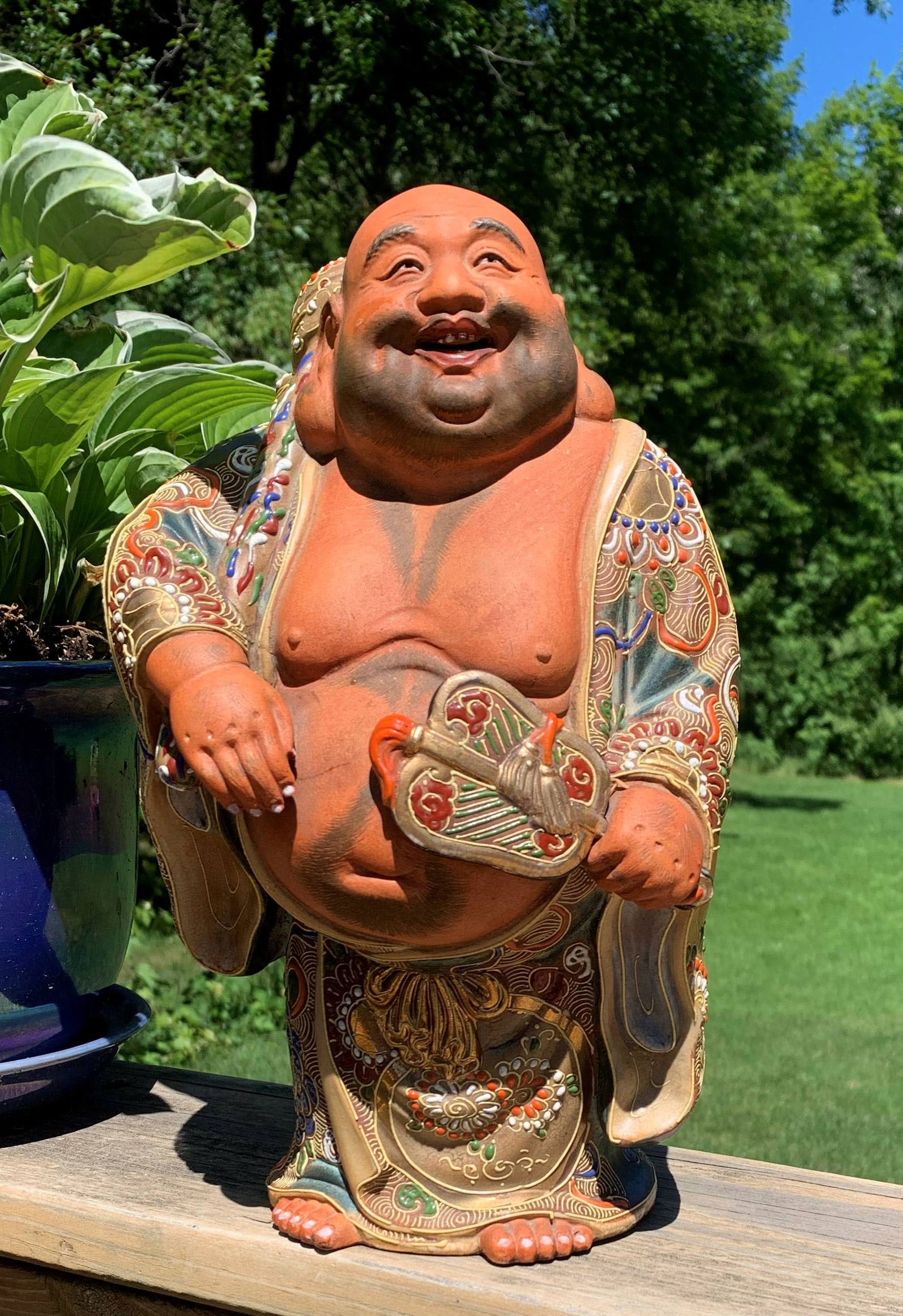 Happy Buddha with Gold Trim (1 of 6)