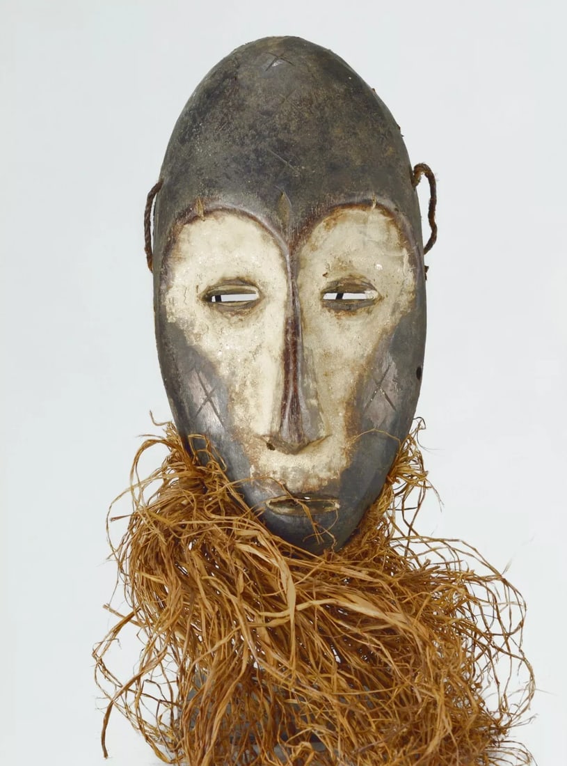 Beautifu Lega idimu Bearded Mask Bwami Congo African Tribal Art mc 1847 (1 of 10)