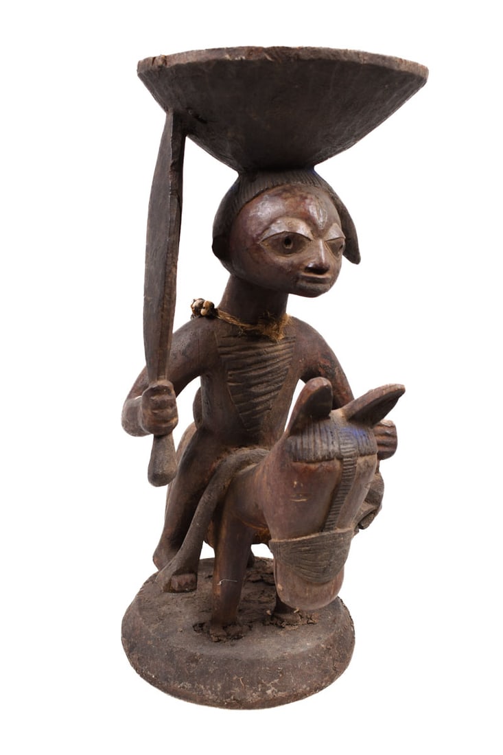 Ancestor figure - Wood - Yoruba - Nigeria (1 of 6)
