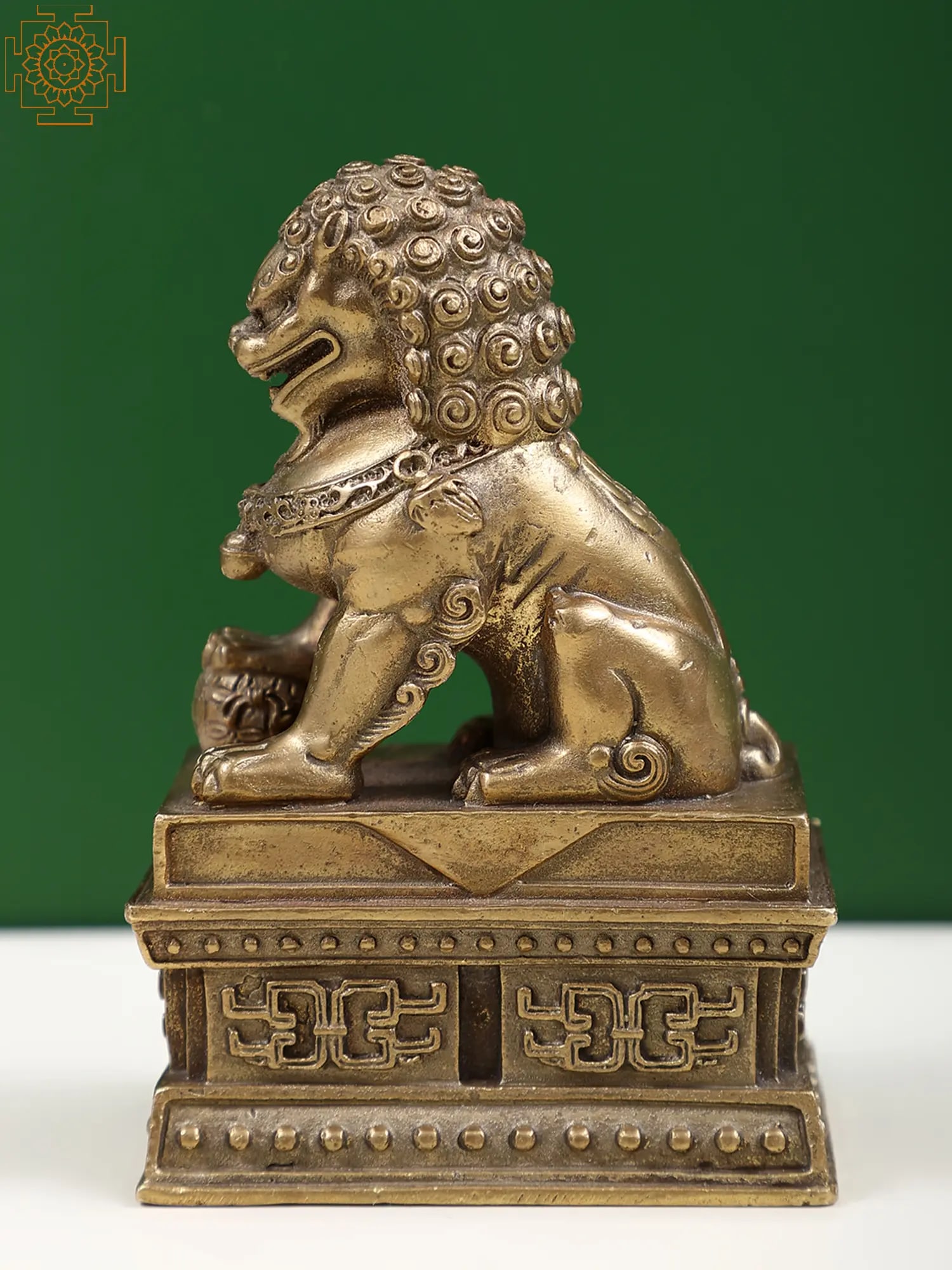4" Small Bronze Chinese Guardian Lion Statue (1 of 8)