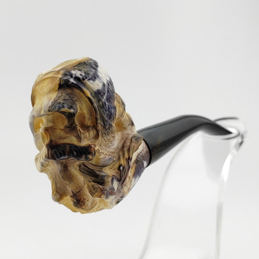 Colorful Bearded Skull Meerschaum Pipe (1 of 9)