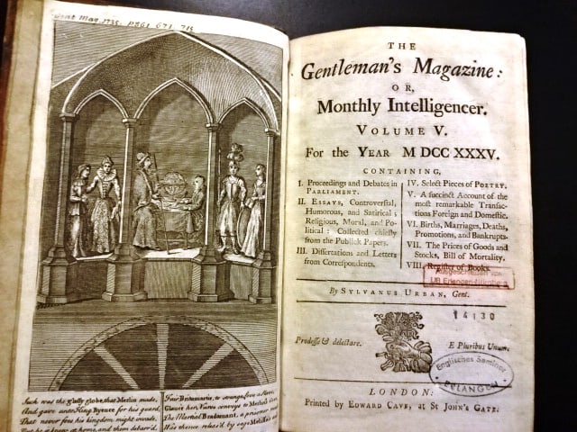 1735 Gentleman's Magazine Leather Binding (1 of 6)