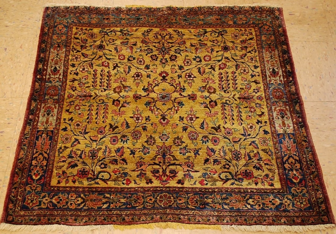 Persian KASHAN RUG 3'3" x 3'4" (1 of 11)