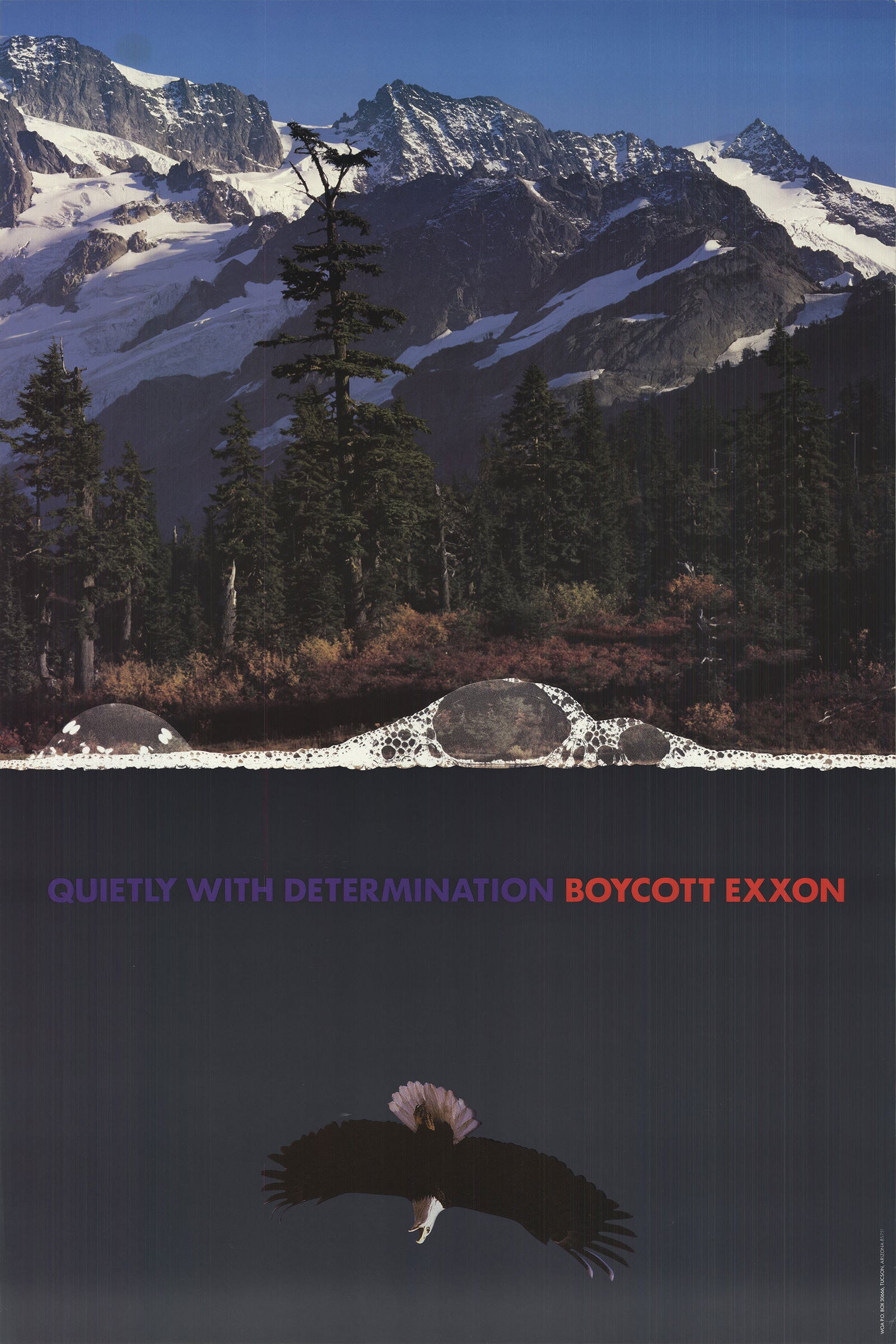 Markus Raetz - Quietly with Determination Boycot Exxon - Offset Lithograph 36" x 24": Quietly with Determination Boycot Exxon by Markus Raetz, Unsigned Offset Lithograph. Paper size is 36 x 24 inches, with an image size of 36 x 24 inches. The Offset Lithograph is from an unknown editio