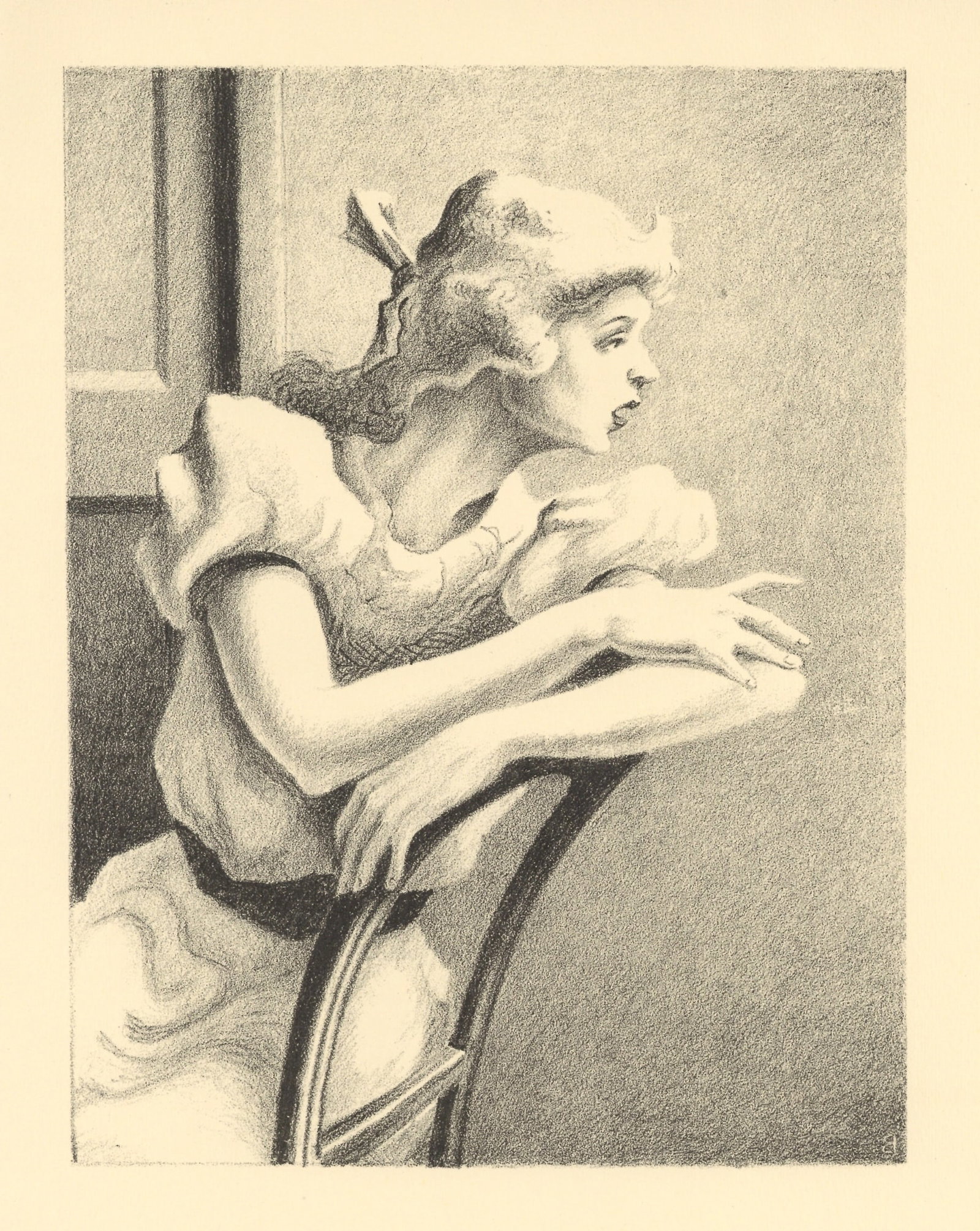 Thomas Hart Benton lithograph: Medium: lithograph. Executed by Thomas Hart Benton to illustrate the Lynn Riggs classic "Green Grow the Lilacs" and printed in 1954 in a limited edition of 1500 by the University of Oklahoma Press for