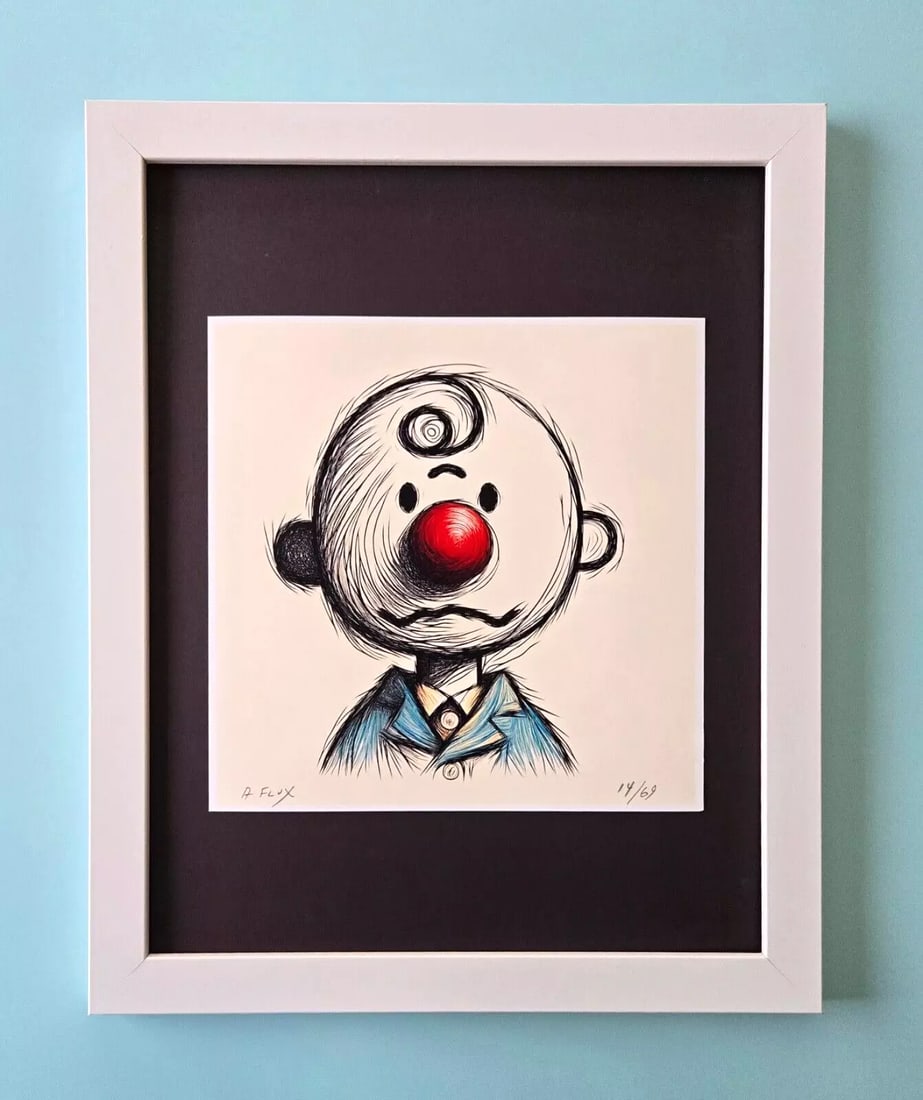 AIDAN FLUX | Hand Signed Authentic Print Framed Charlie Brown COA: This is a one-of-a-kind Hand Signed Authentic Giclee by AIDAN FLUX. From his Series "American Icons" The artist has created a stunning piece of art that features a powerful message about women's empow