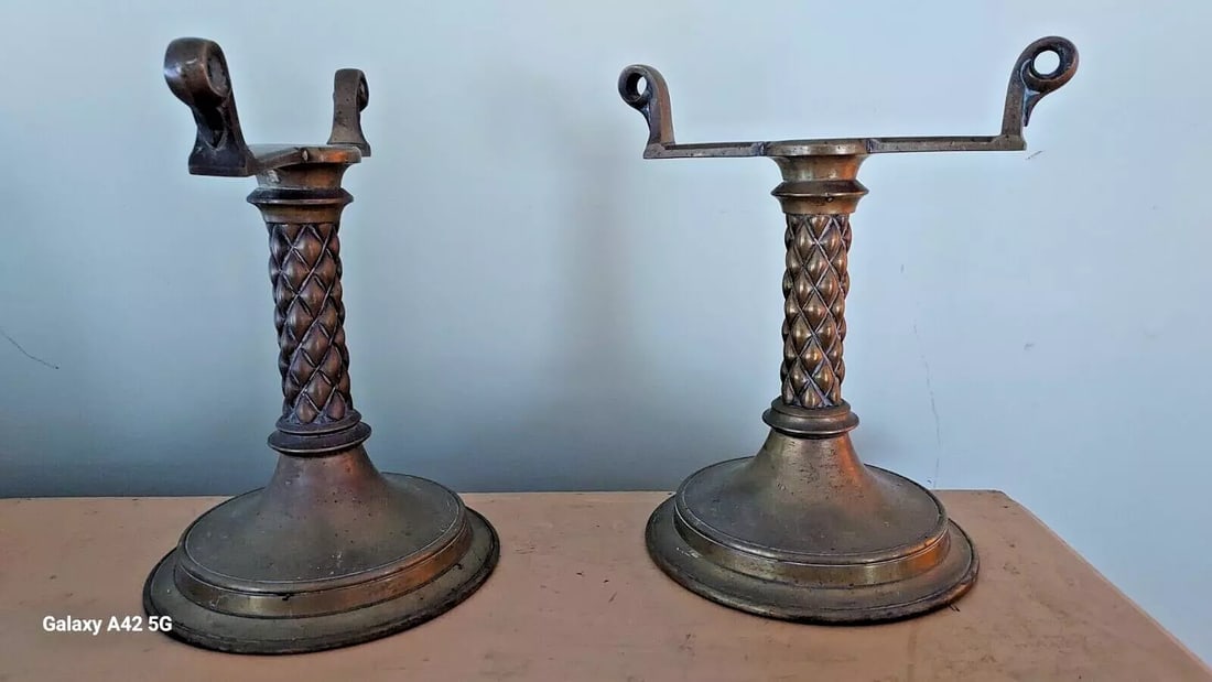 Massive Antique Brass Display Shelf Jewelry Watches 18 lbs (1 of 5)