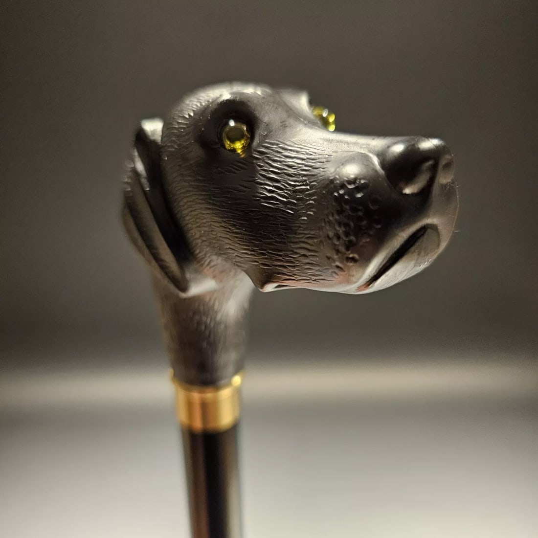 36" Black Lab Dog Head Walking Stick Cane (1 of 17)