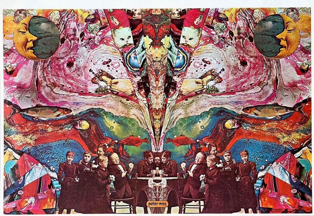 Peter Max Pop Art Poster 3 Midget's Dream 1970: Artist: Peter Max Country: Germany / USA Title: Midget's Dream Medium: Offset Paper Size: 16.5 x 11 inch Marks: Not signed not numbered Published: 1970 Peter Max Poster Corp. Provenance: Peter M