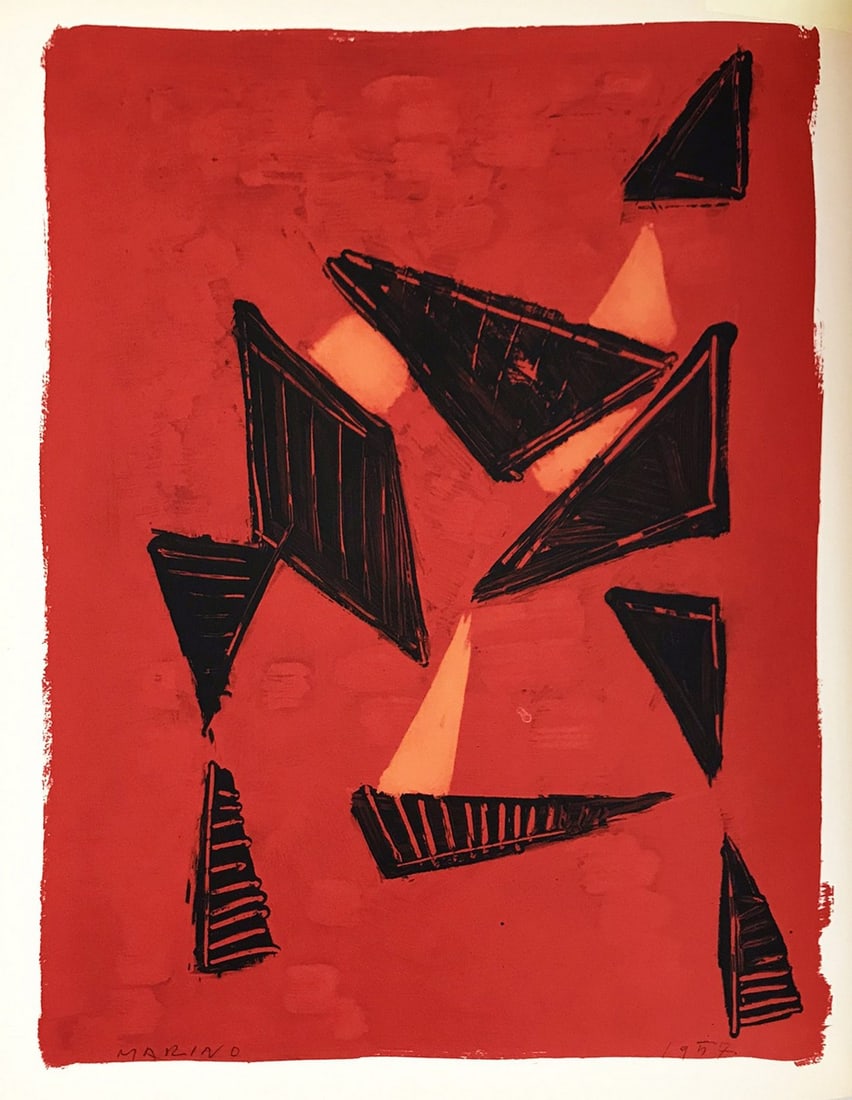 Marino Marini 5 Construction of horse 1960: Artist: Marino Marini Country: Italian Title: Construction of horse Medium: Heliogravure, 5 Size: 11.50 x 10.50 inch Printed: 1960 in Germany on vellum paper Provenance: Marini Book 1960 Conditi