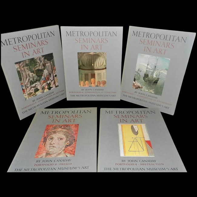 Vintage Complete 12 Portfolio Set of Metropolitan Seminars In Art by John Canady 1958 by The (1 of 1)