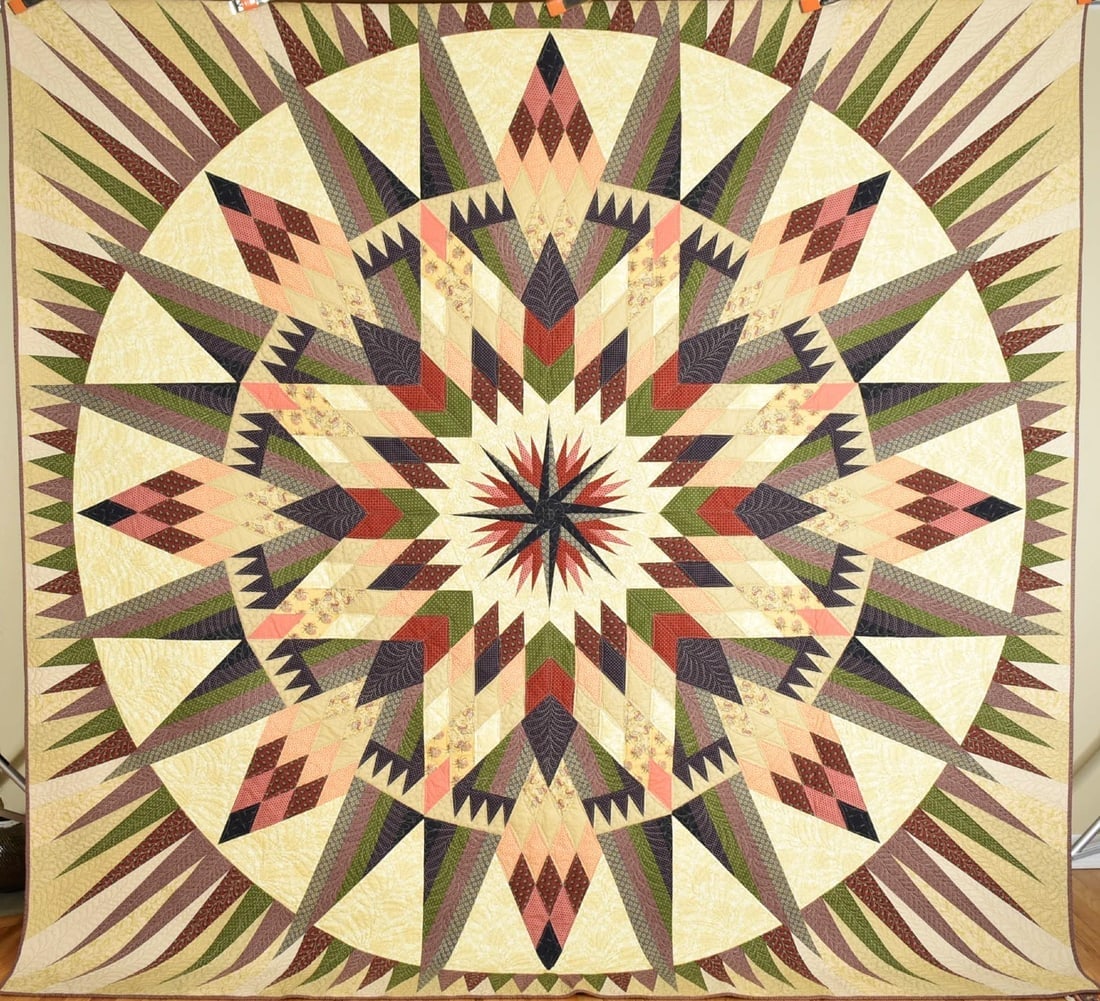 Large, Well Quilted Starburst quilt (1 of 1)