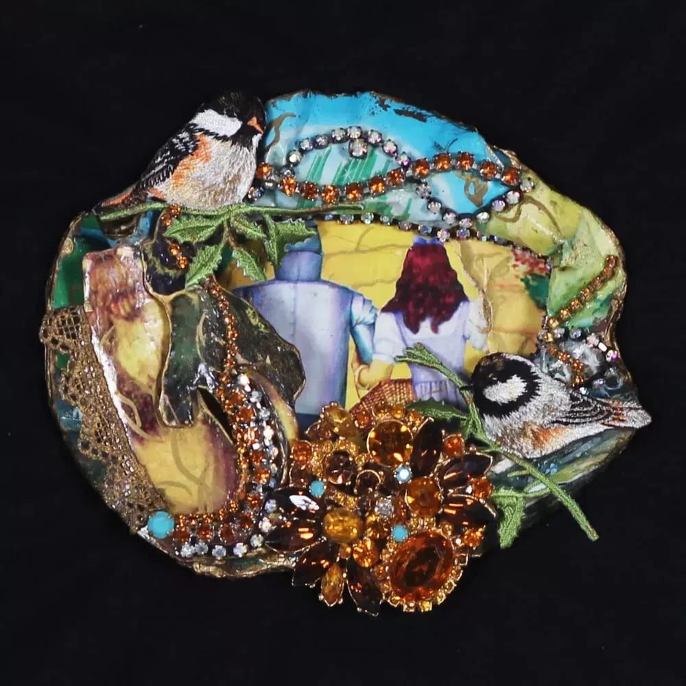 SHAYNA SAIDE LaBEOUF Mixed Media One of a Kind Framed Collage Dorothy & Tin Man (1 of 3)