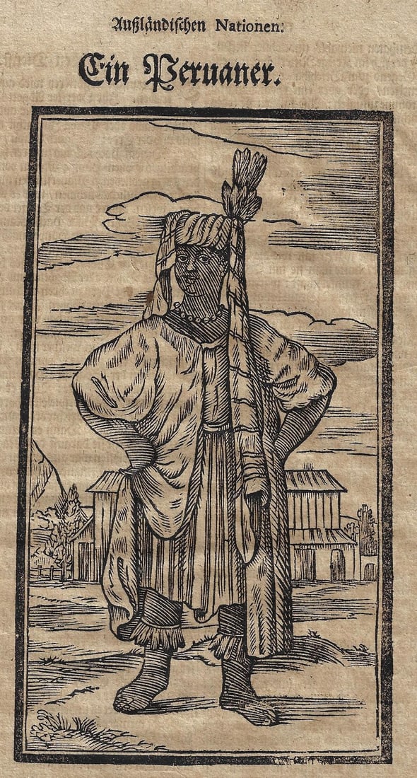 1688 Fine Engraving Ein Peruaner Happel (1 of 2)