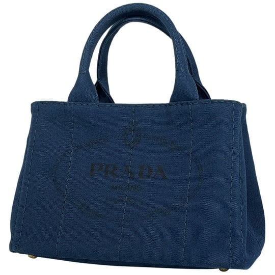 [Second hand]Prada Canapa Tote mini 2WAY shoulder bag: Title: [Second hand]Prada Canapa Tote mini 2WAY shoulder bag Description: [Used] Prada Canapa Tote Mini 2WAY Shoulder Bag. Width about 28 cm. Height about 19 cm. Depth about 16 cm. Material: Canvas. C