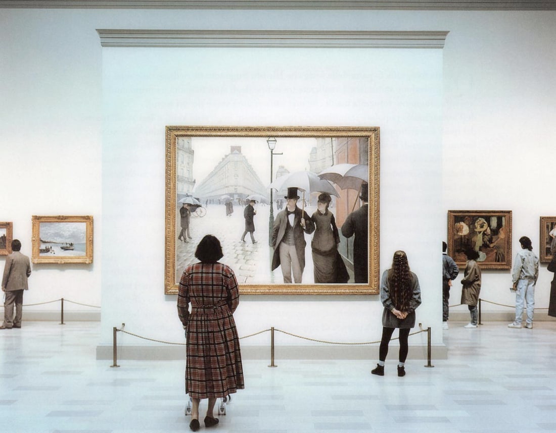 THOMAS STRUTH - Art Institute of Chicago, 1990: Artist: THOMAS STRUTH Print Title: Art Institute of Chicago, 1990 Printing Date: 2000’s Medium: Photo-Lithograph Printed in: Italy Image Size approx: 8 x 10” Reserve: $45.00 Shippin