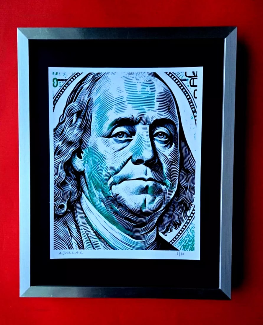 ALEXANDER DULAC | BEN FRANKLIN Hand Signed Authentic Print LtdEd of 10 COA (1 of 2)