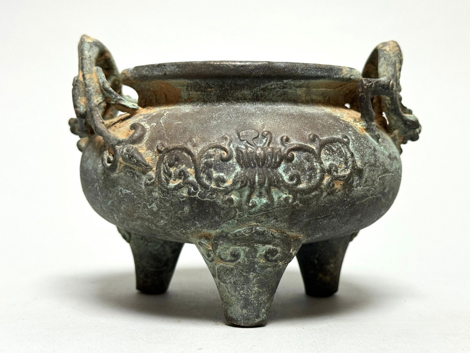 Ancient Chinese Three-Legged Brass Xuande Incense Burner (1 of 12)