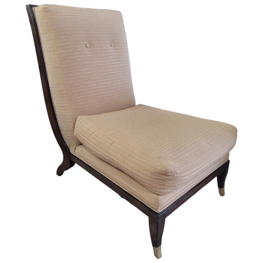Chaise Apollon Collection Armless Slipper Chair by William Switzer: Chaise Apollon Collection Armless Slipper Chair by William Switzer A streamlined design of regal refinement, the Armless Chaise Apollon is an uncluttered piece from influential designer Lucien Rollin.