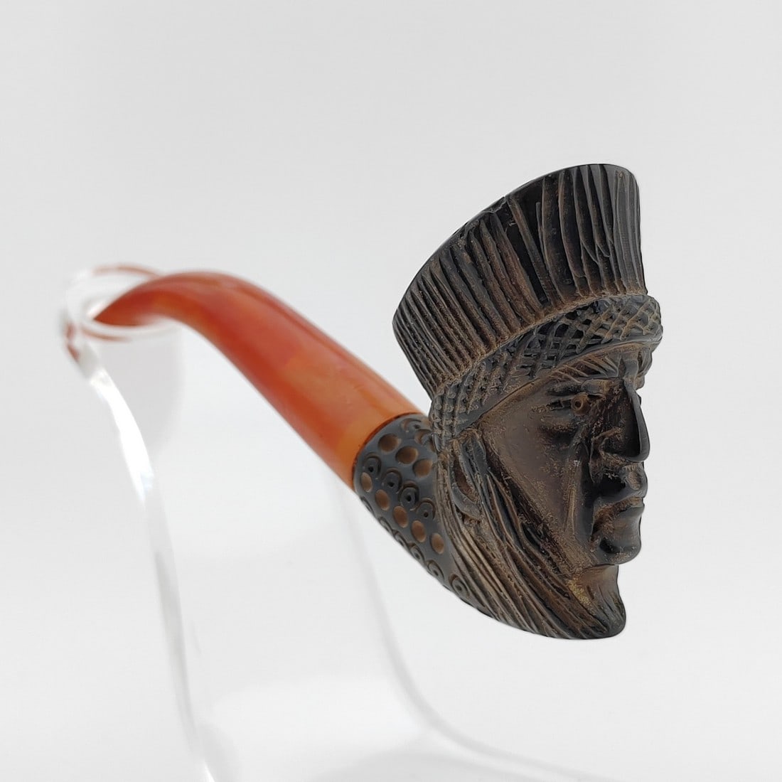 American Indian Warrior Chief Meerschaum Pipe (1 of 9)