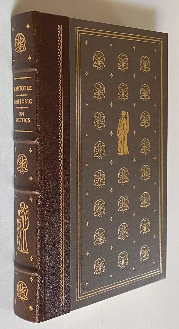 Aristotle Rhetoric and On Poetics - The Franklin Library - 1981 - Mint Leather: This is a rare and highly collectible copy of Aristotle's Rhetoric and On Poetics. Published by The Franklin Library in 1981, this hardcover edition is in mint condition and has never been read. It fe