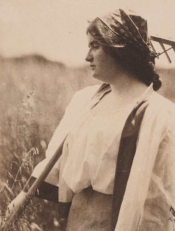 ACROSS THE FIELDS: Title: ACROSS THE FIELDS Artist/Source: MATHILDE WEIL, (AMERICAN 1872-1943 Medium: DYE BASED PHOTOLITHOGRAPH Dimensions: 8X10 / 10X8 ACCORDINGLY Original Date: UNKNOWN Description: || UNITED STATES S