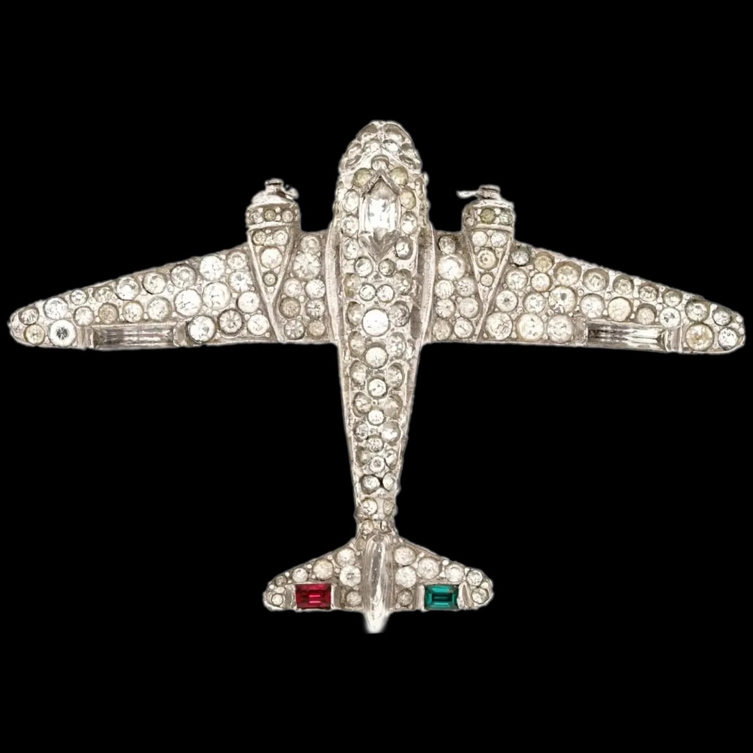 Mid Cent Rhinestone Airplane Brooch By Trifari (1 of 4)