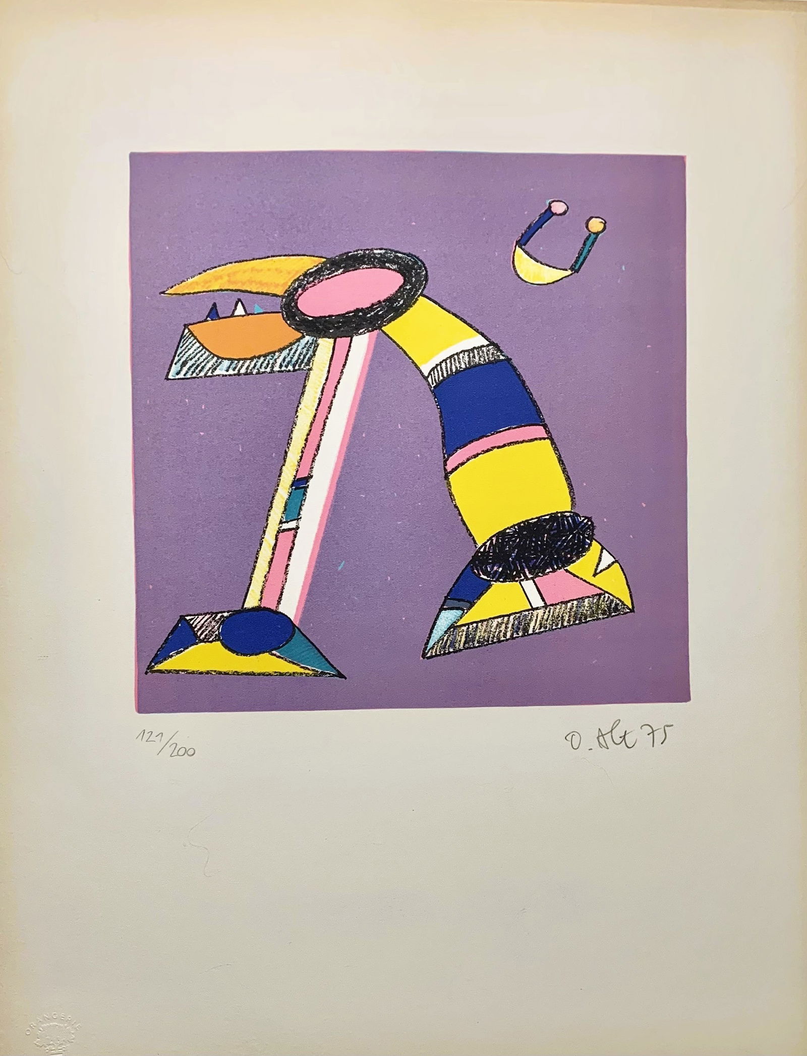 Otmar Alt - Nasenbar - 1976 Lithograph - SIGNED 16" x 12.25": Nasenbar by Otmar Alt, 1976 Signed Lithograph. Paper size is 16 x 12.25 inches, with an image size of 8.25 x 8.25 inches. The Lithograph is from an edition size of 200 and is not framed. The condition