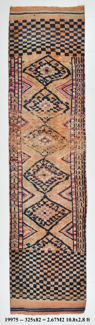 2'8" x 10'8" Vintage Wool Runner Rug - 19975 (1 of 20)