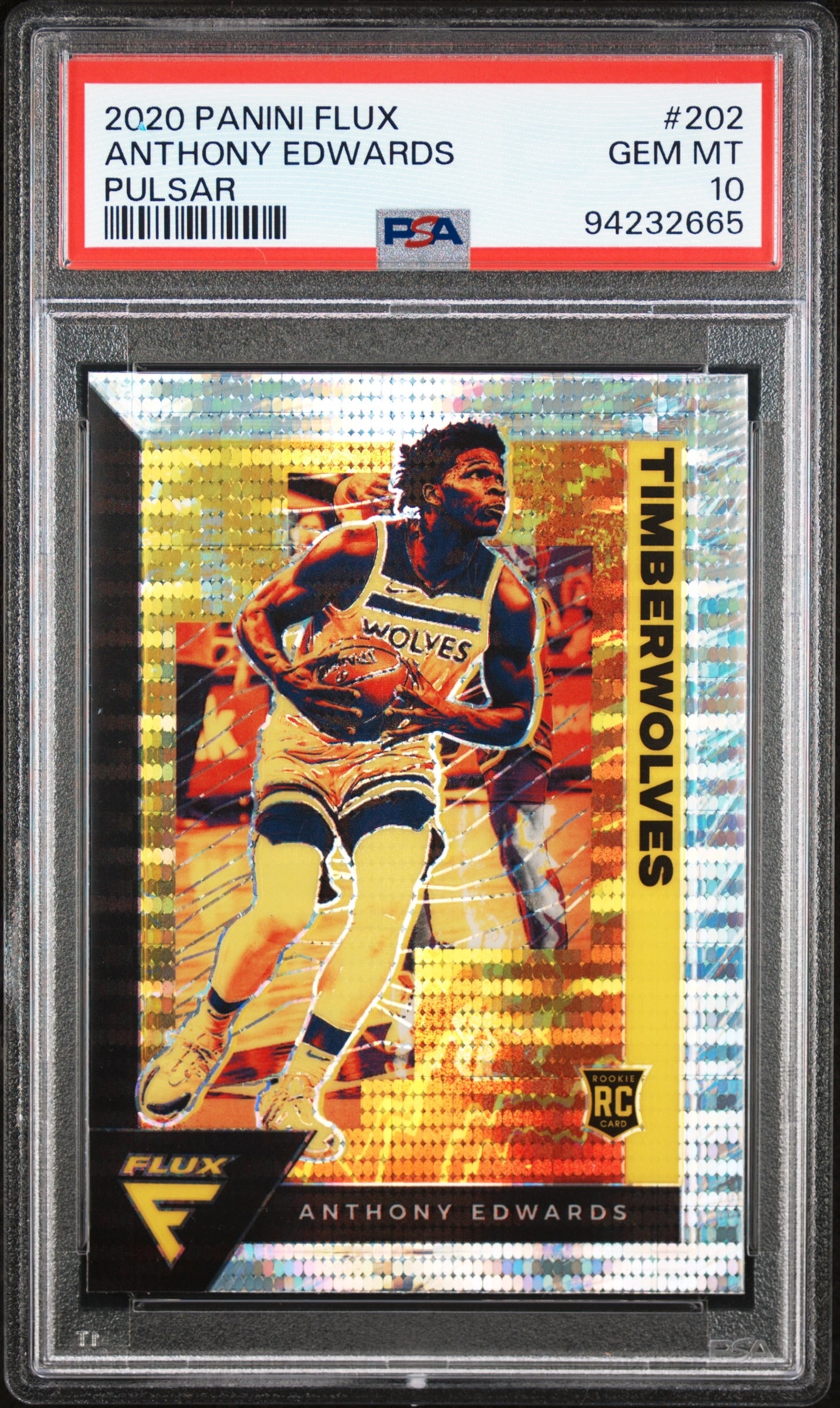 2020 Panini Flux Anthony Edwards Pulsar #202 PSA 10 (1 of 2)