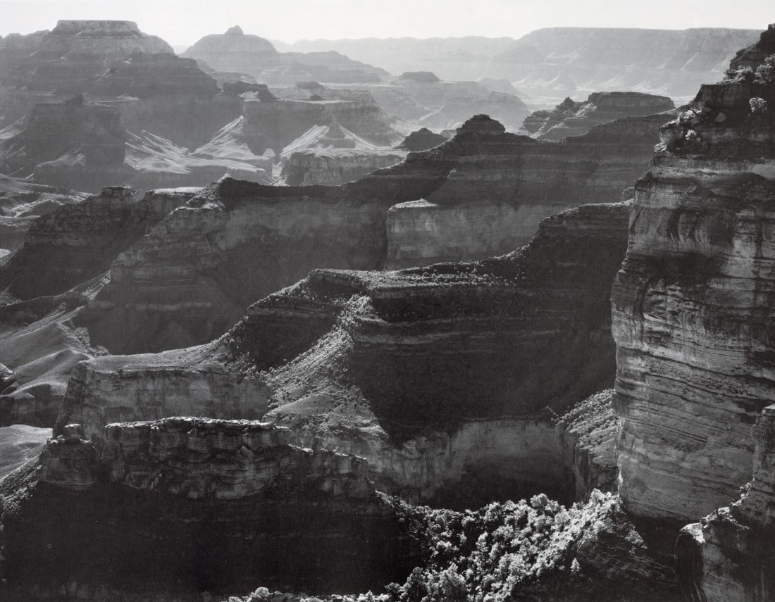 ANSEL ADAMS - Grand Canyon, The Colorado River, 1942: Artist: Ansel Adams Title: Grand Canyon Of The Colorado River, Grand Canyon National Park, Arizona, 1942 Date: Photo Litho, 1974, USA Dimensions: 14.85x11.55" Description: Heat Wax Mounted on 14x18" C