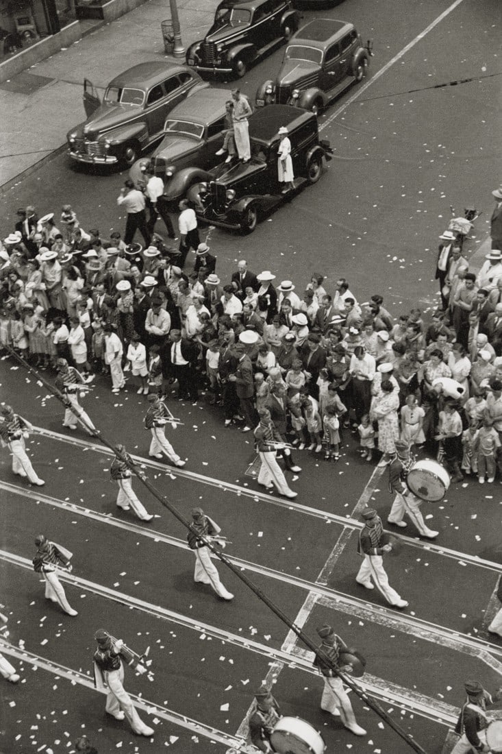 WALKER EVANS - Parade, Bridgeport, Connecticut, 1933: Artist: Walker Evans Title: Parade, Bridgeport, Connecticut, 1933-34 Date: Photo Litho, 2012, Italy Dimensions: 7.95x11.95" Description: Heat Wax Mounted on 12x16" Conservation Board Artist Bio: Walke