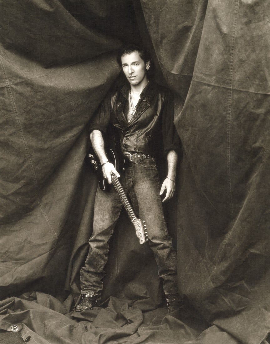 HERB RITTS - Bruce Springsteen, New York City, 1992: Artist: Herb Ritts Title: Bruce Springsteen, New York City, 1992 Date: Photo Litho, 1992, USA Dimensions: 11.55x14.7" Description: Heat Wax Mounted on 14x18" Conservation Board Artist Bio: Herb Ritts 