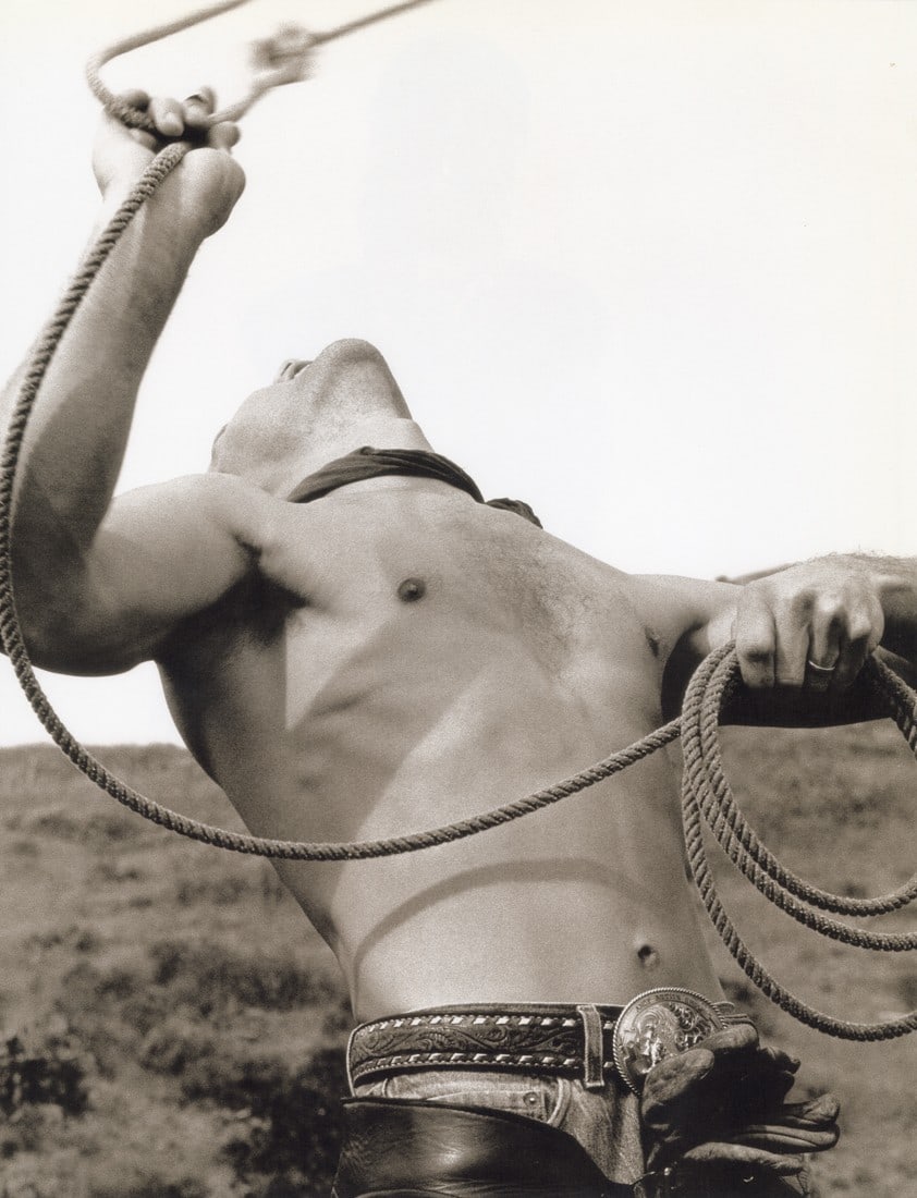 HERB RITTS - Patrick Swayze, Lake View Terrace, 1987: Artist: Herb Ritts Title: Patrick Swayze, Lake View Terrace, 1987 Date: Photo Litho, 1992, USA Dimensions: 11.3x14.75" Description: Heat Wax Mounted on 14x18" Conservation Board Artist Bio: Herb Ritts