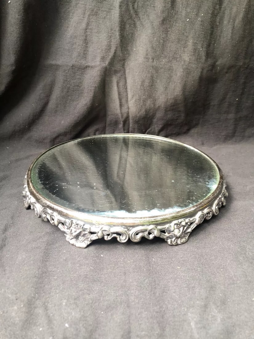Silver Plate Mirrored Plateau (1 of 3)