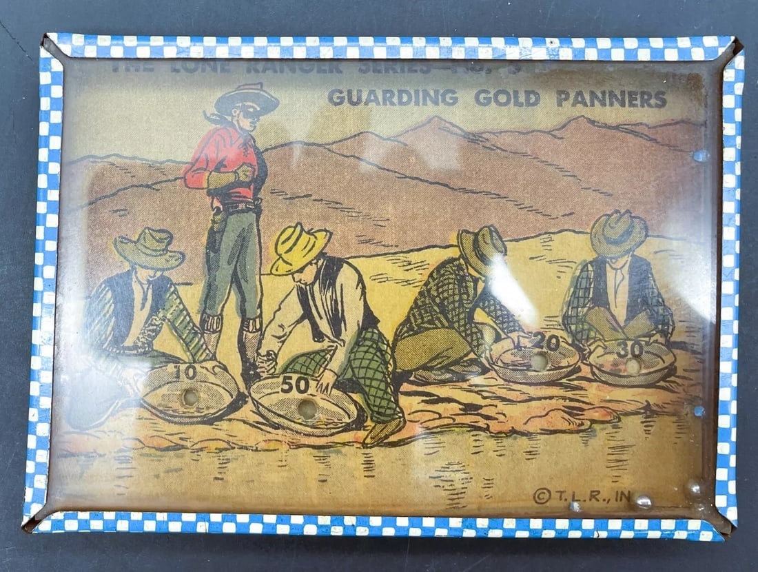 Vintage Lone Ranger Dexterity Puzzle Series No. 5 GUARDING GOLD Panners T.L.R. (1 of 7)