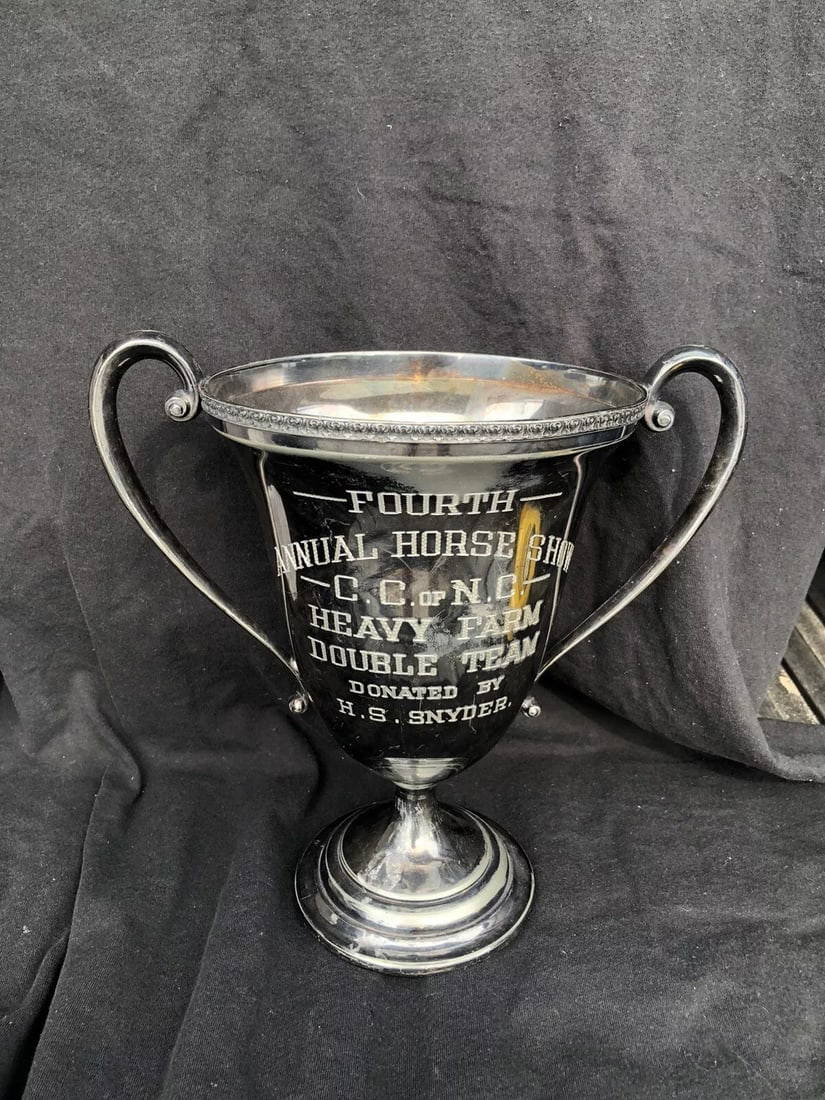 1930’s 10” C.c. North Carolina Horse Show Loving Cup Trophy Auction