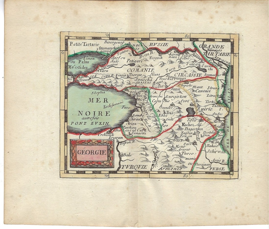 1682 Duval Map of Caucasus Region -Georgie (1 of 1)